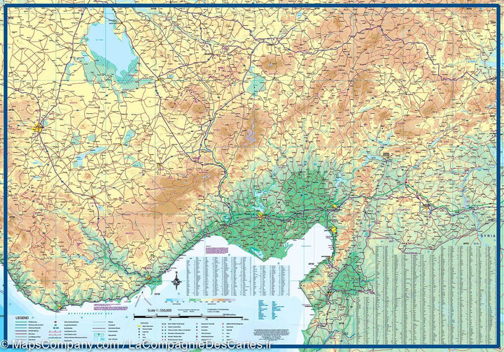 Carte de la Turquie Centrale et de la Cappadoce | ITM - La Compagnie des Cartes
