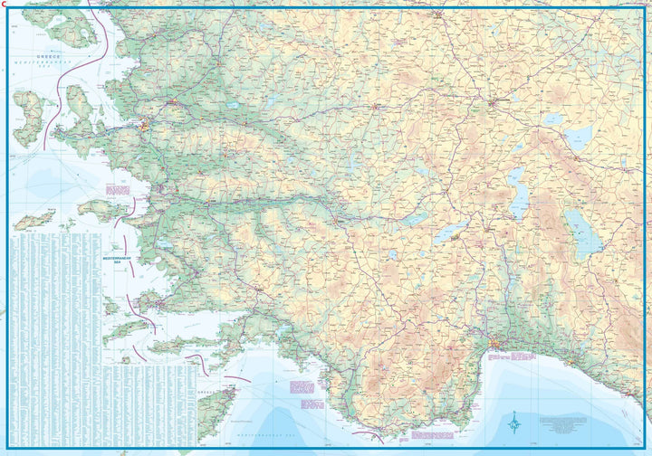 Carte de voyage - Turquie : Côte Sud | ITM carte pliée ITM 