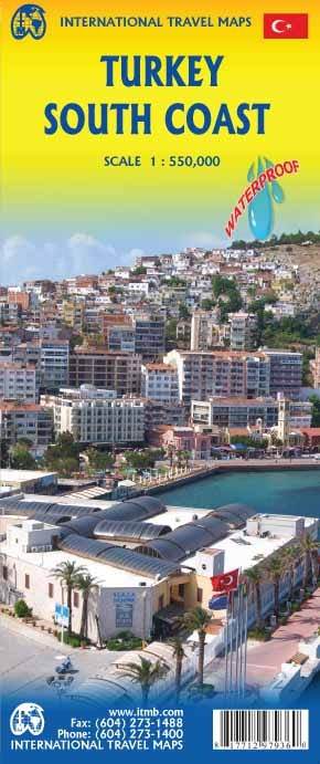Carte de voyage - Turquie : Côte Sud | ITM carte routière ITM