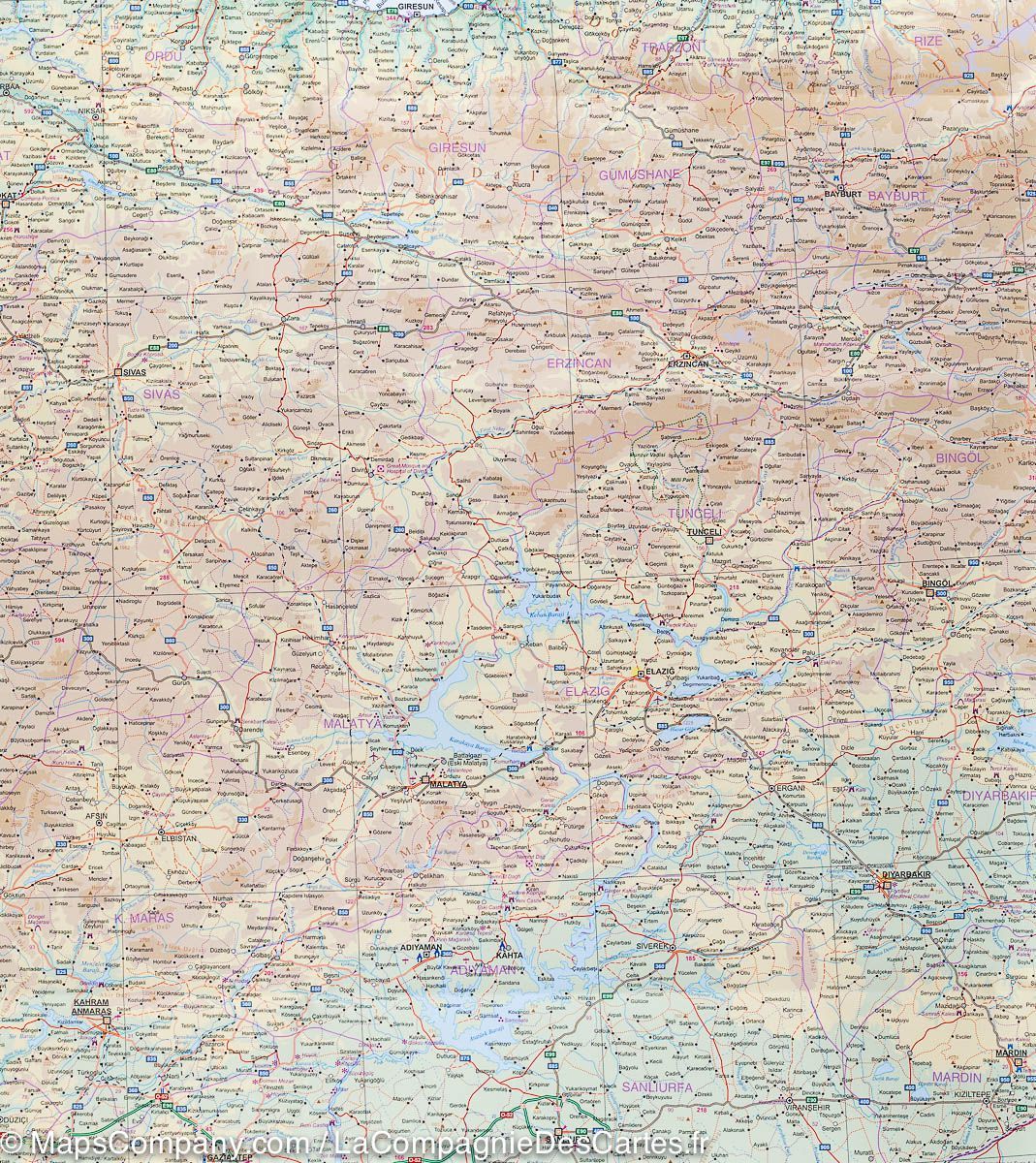 Carte de voyage - Turquie | ITM carte routière ITM