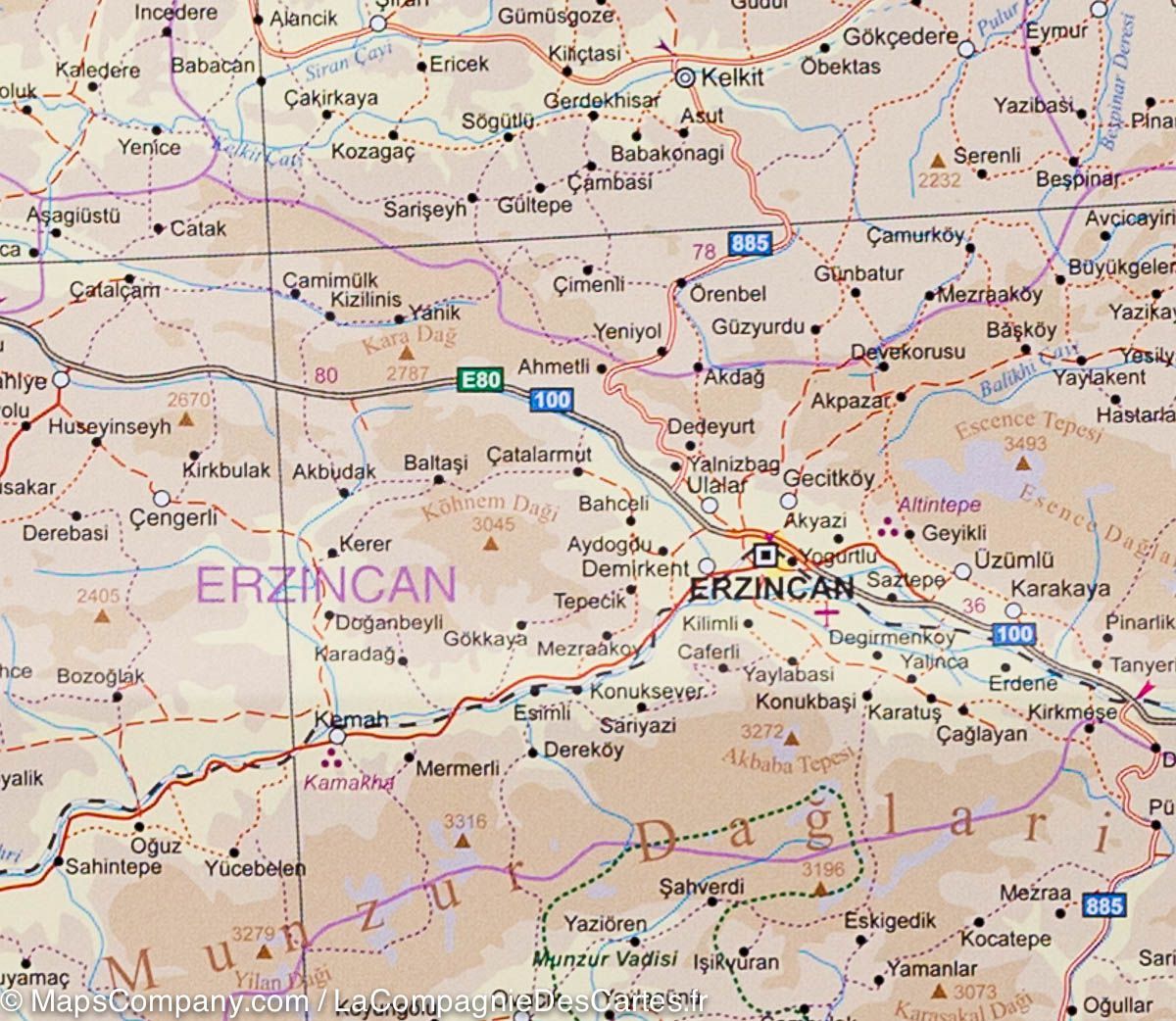 Carte de voyage - Turquie | ITM carte routière ITM