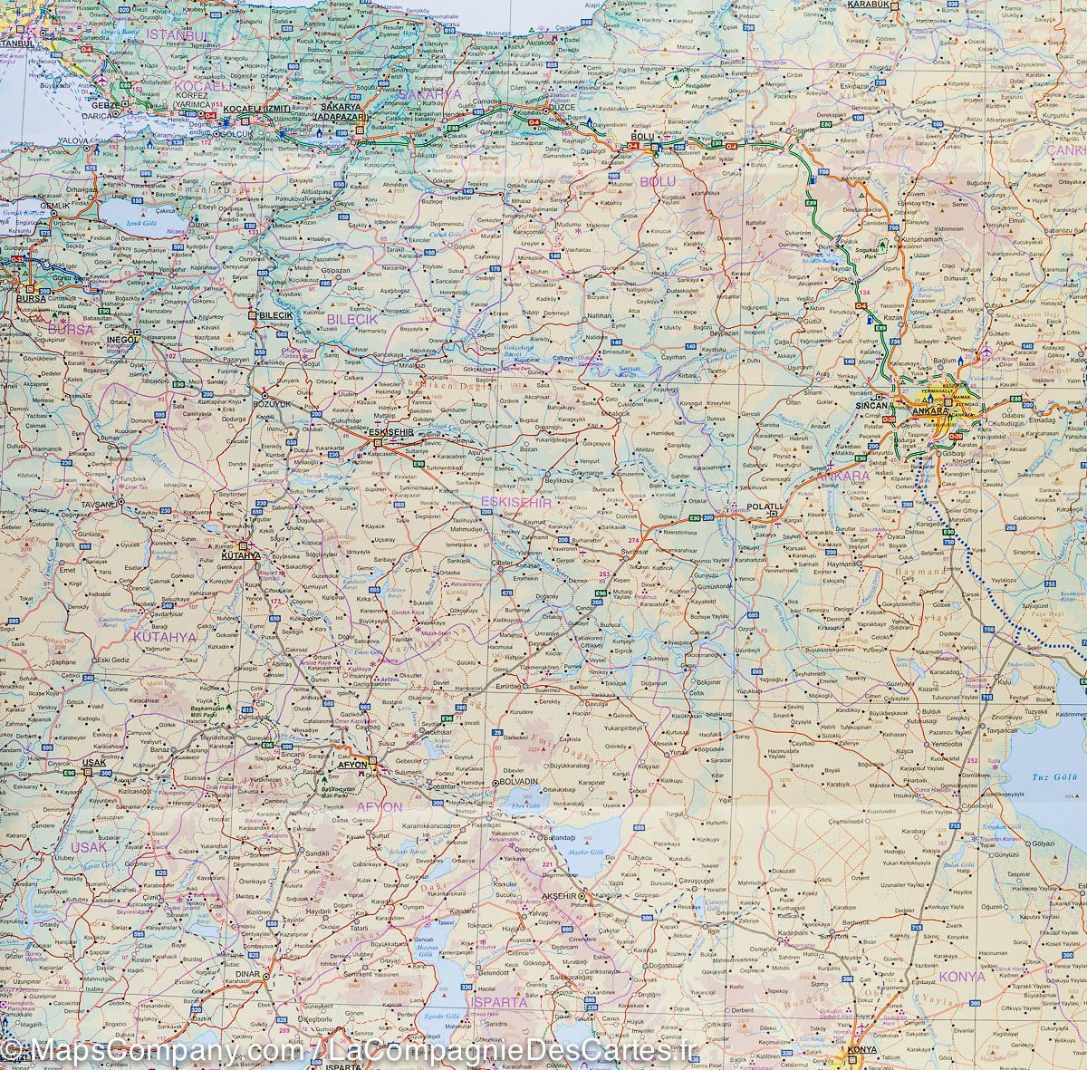 Carte de voyage - Turquie | ITM carte routière ITM