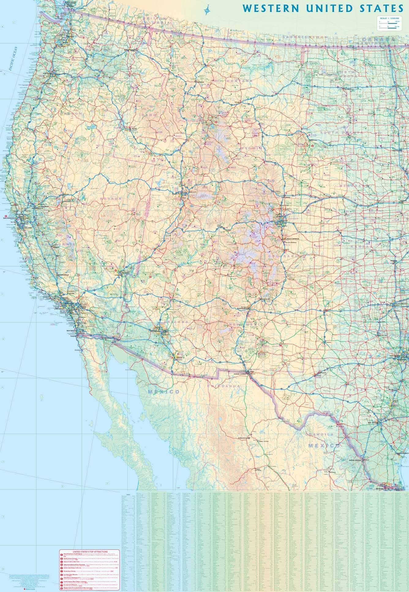 Carte de voyage - USA | ITM carte routière ITM