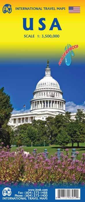 Carte de voyage des Etats Unis | ITM - La Compagnie des Cartes