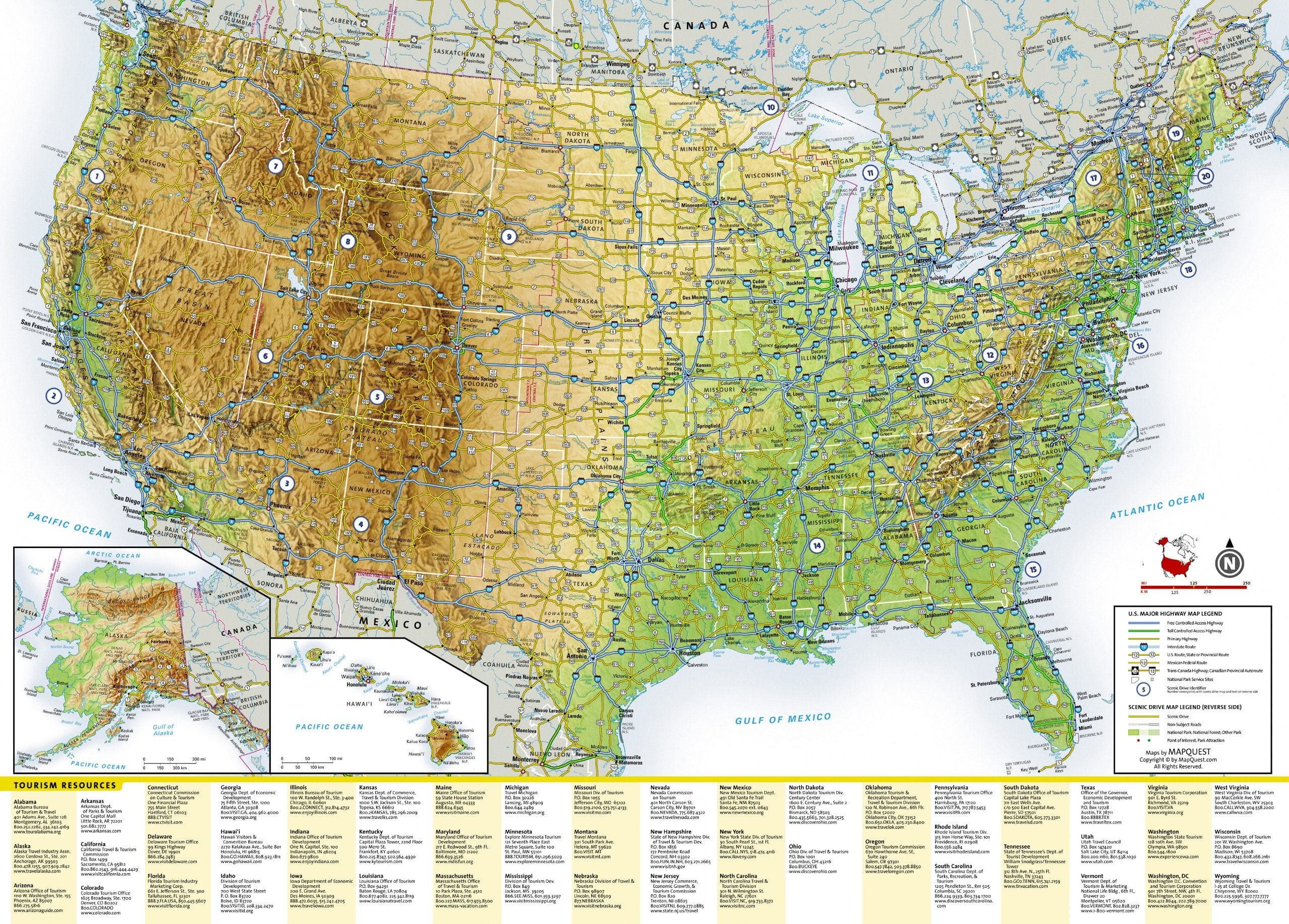 Travel map - USA Scenic Drives | National Geographic – Cartovia
