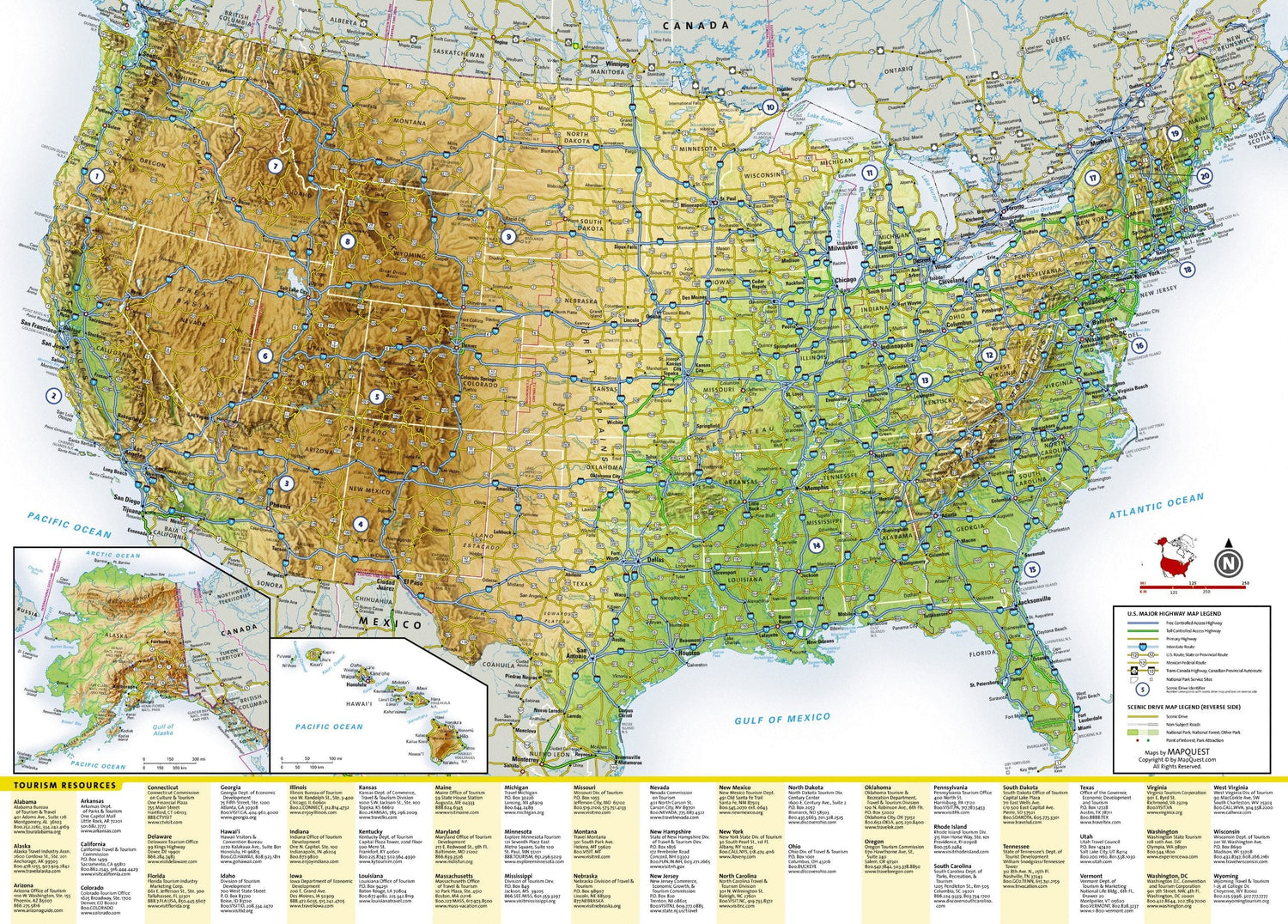 Carte de voyage - USA Scenic Drives | National Geographic carte routière National Geographic