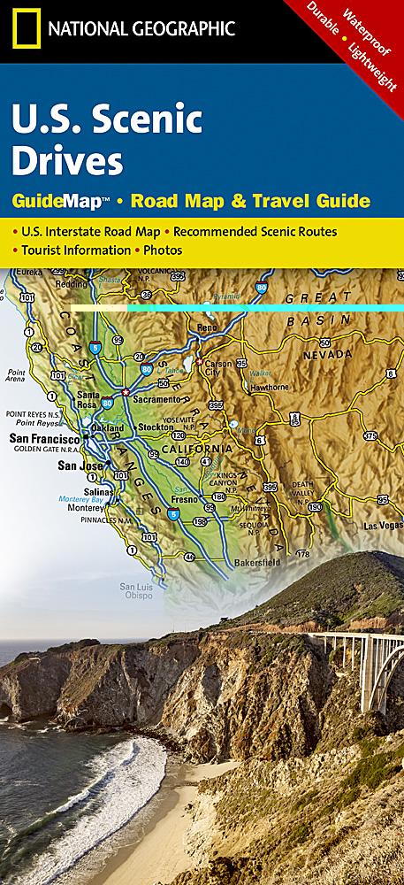 Carte de voyage - USA Scenic Drives | National Geographic carte pliée National Geographic 