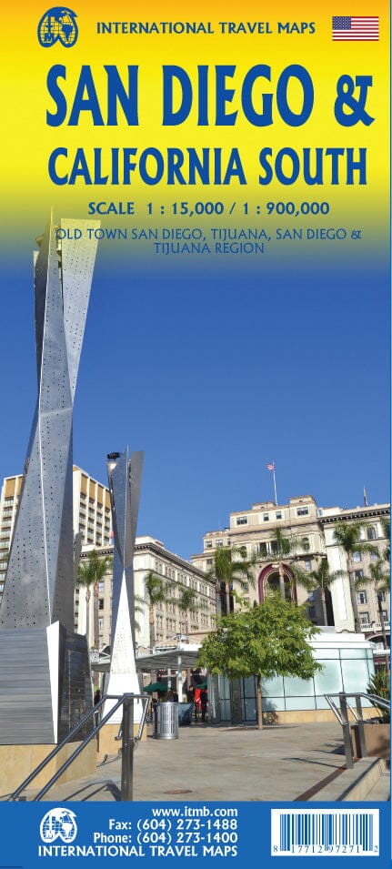 Carte de voyage - USA Sud-Ouest & Plan de San Diego | ITM carte pliée ITM 