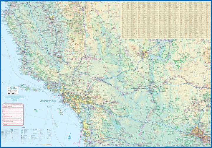 Carte de voyage - USA Sud-Ouest & Plan de San Diego | ITM carte pliée ITM 