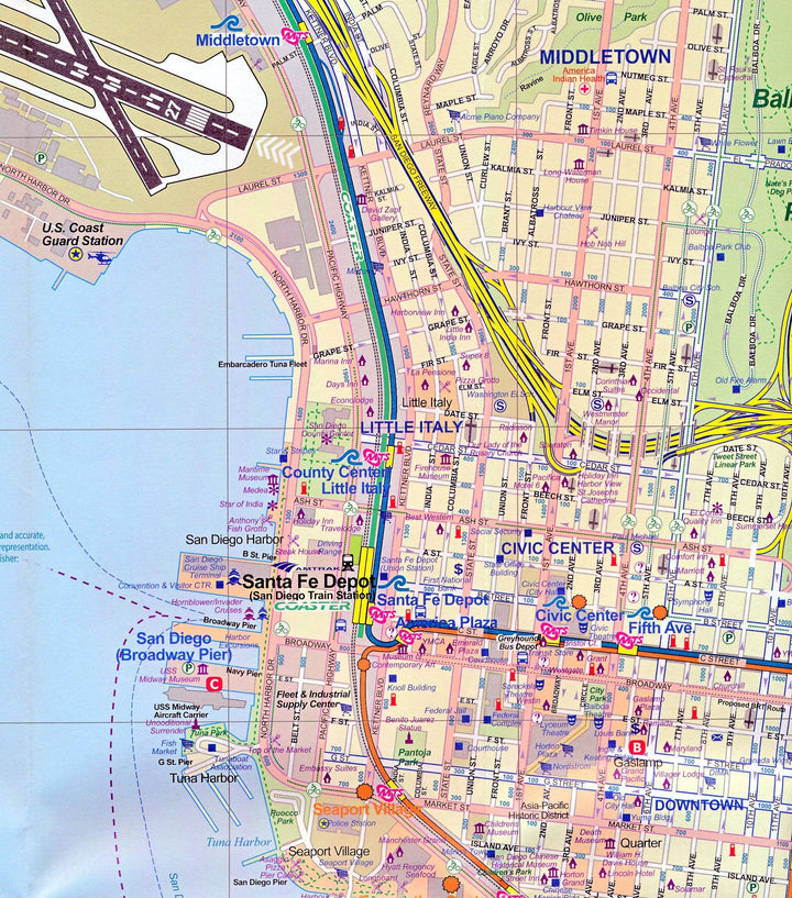 Carte de voyage - USA Sud-Ouest & Plan de San Diego | ITM carte pliée ITM 
