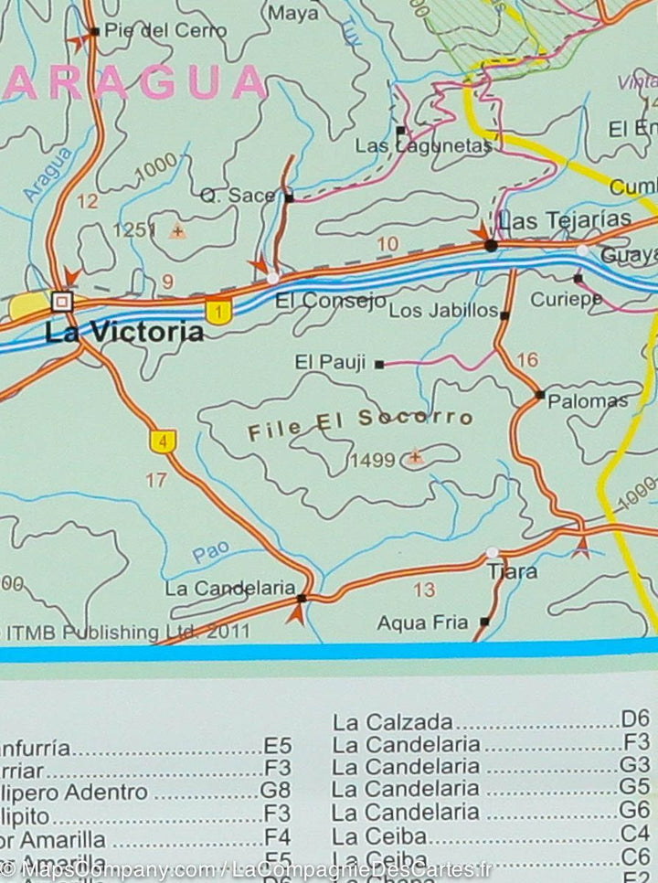 Carte de voyage - Venezuela | ITM carte pliée ITM 
