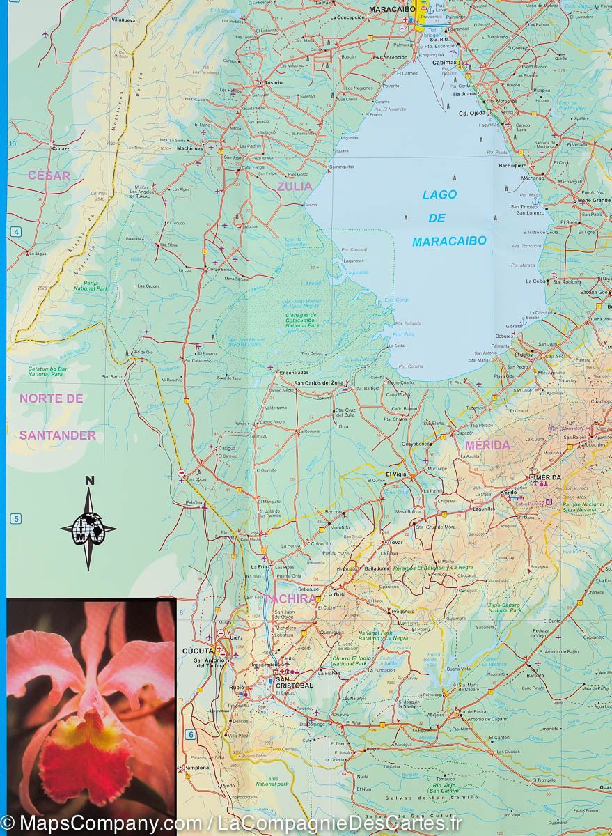 Carte de voyage - Venezuela | ITM carte routière ITM