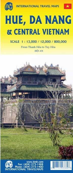 Carte de voyage - Vietnam Central & Plan de Hué et Da Nang | ITM carte routière ITM