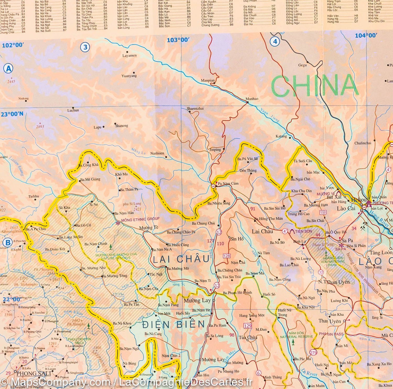 Carte de voyage - Vietnam | ITM carte routière ITM