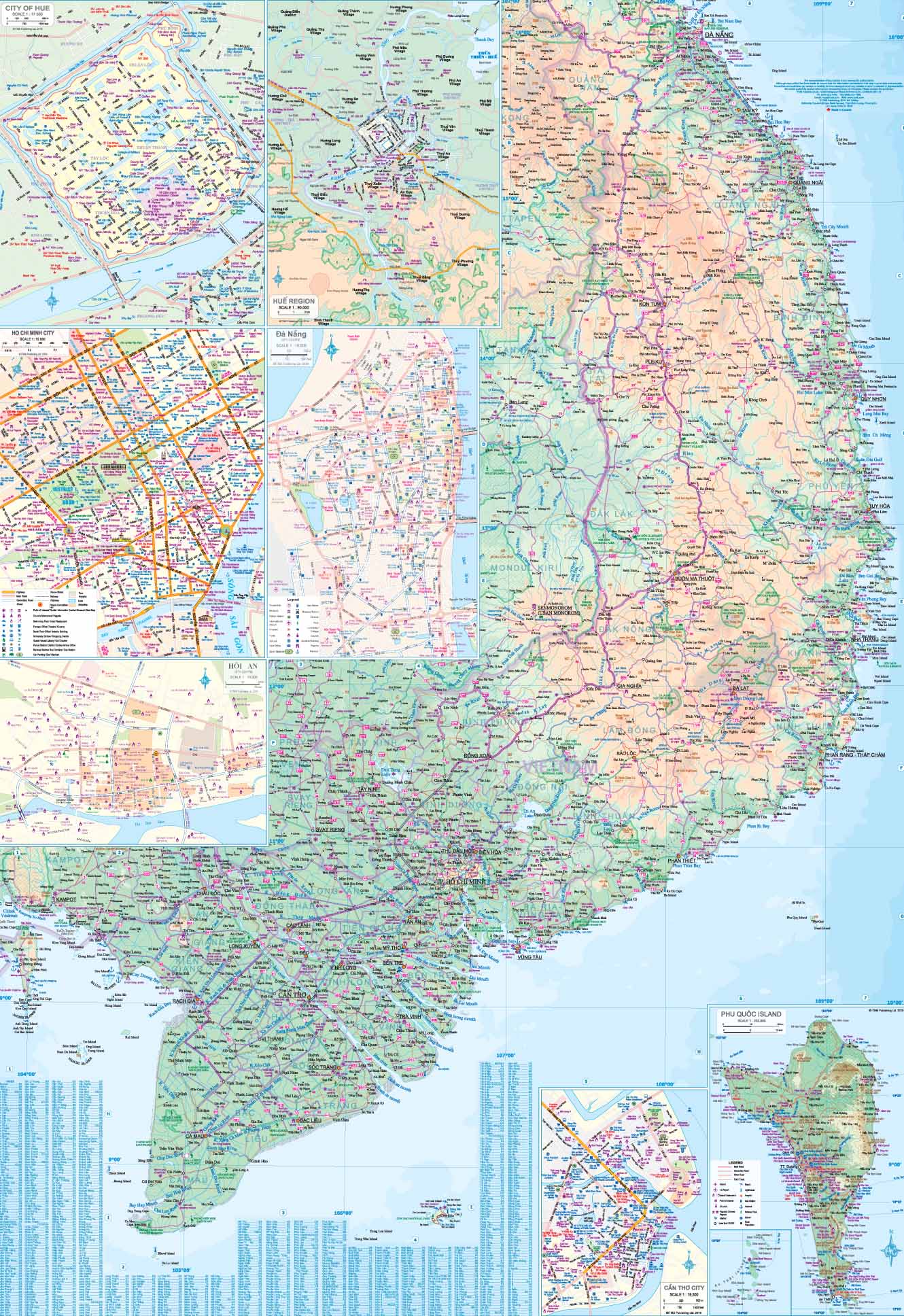 Carte de voyage - Vietnam | ITM carte routière ITM