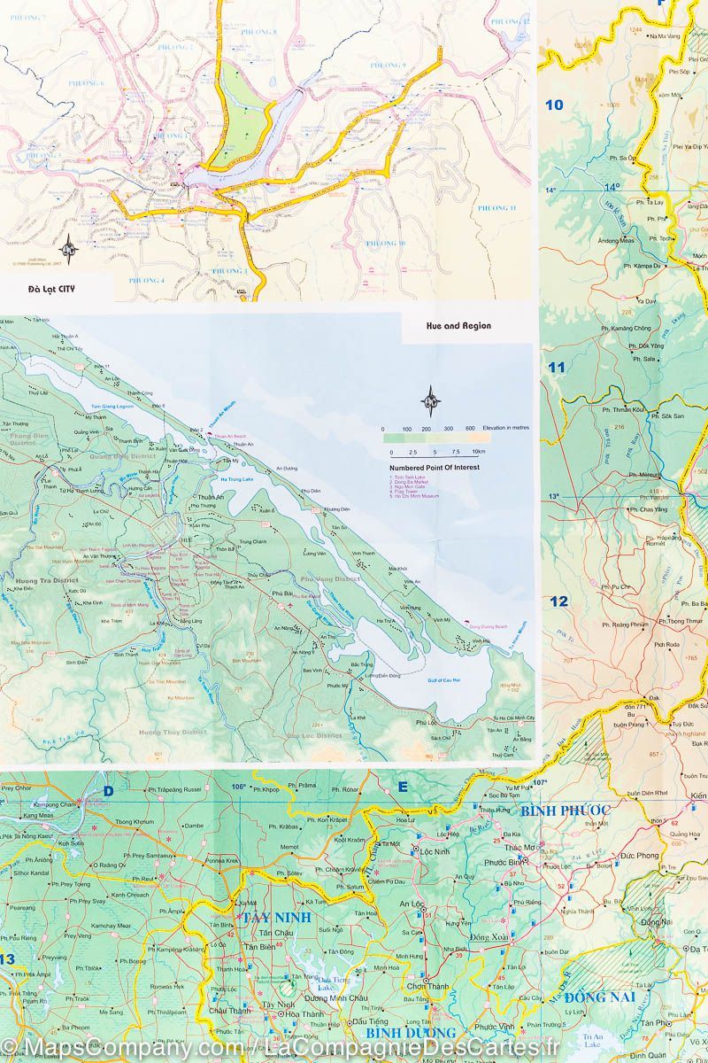 Carte de voyage - Vietnam Sud & Delta du Mekong | ITM carte routière ITM