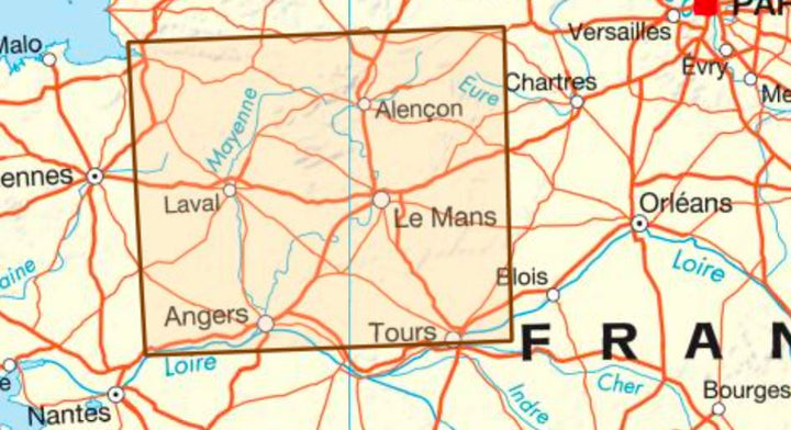 Carte départementale - Mayenne & Sarthe | IGN carte pliée IGN 