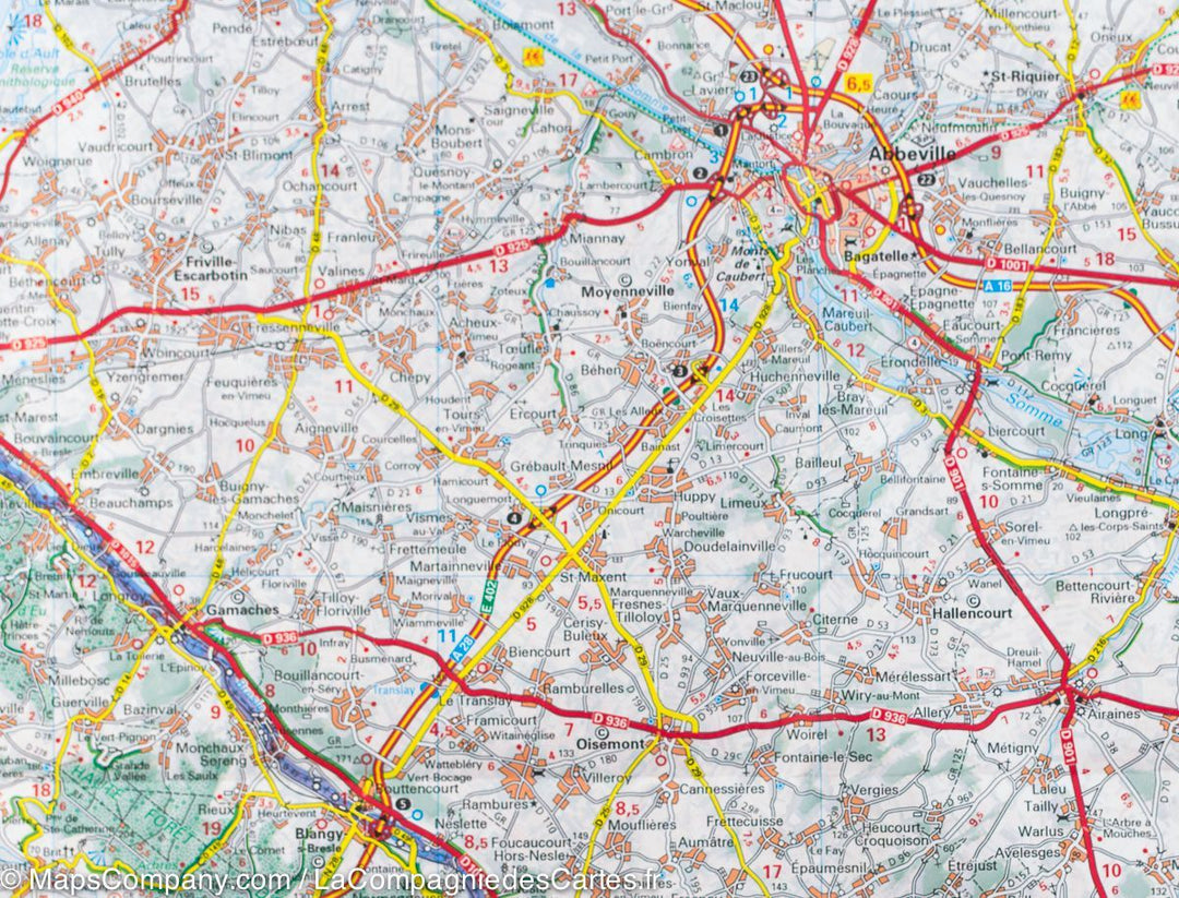 Carte départementale n° 301 - Pas-de-Calais & Somme | Michelin carte pliée Michelin 