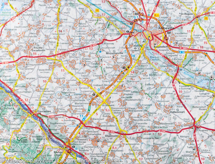 Carte départementale n° 301 - Pas-de-Calais & Somme | Michelin carte pliée Michelin 