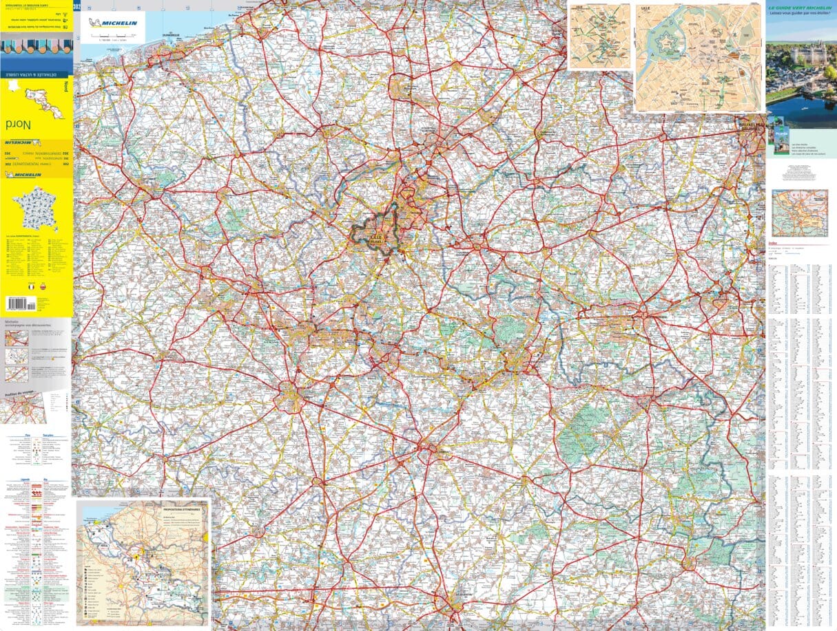 Carte départementale n° 302 - Nord | Michelin carte routière Michelin