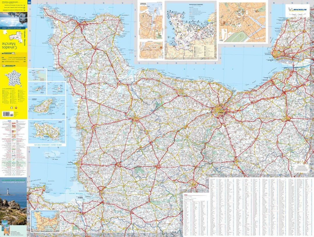 Carte départementale n° 303 - Calvados & Manche | Michelin carte pliée Michelin 