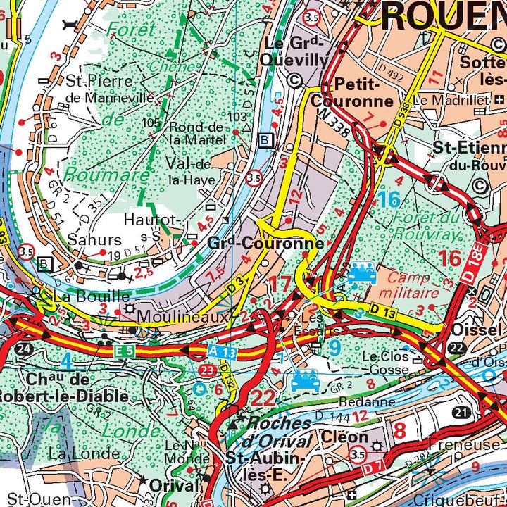Carte départementale n° 304 - Eure & Seine-Maritime | Michelin carte pliée Michelin 