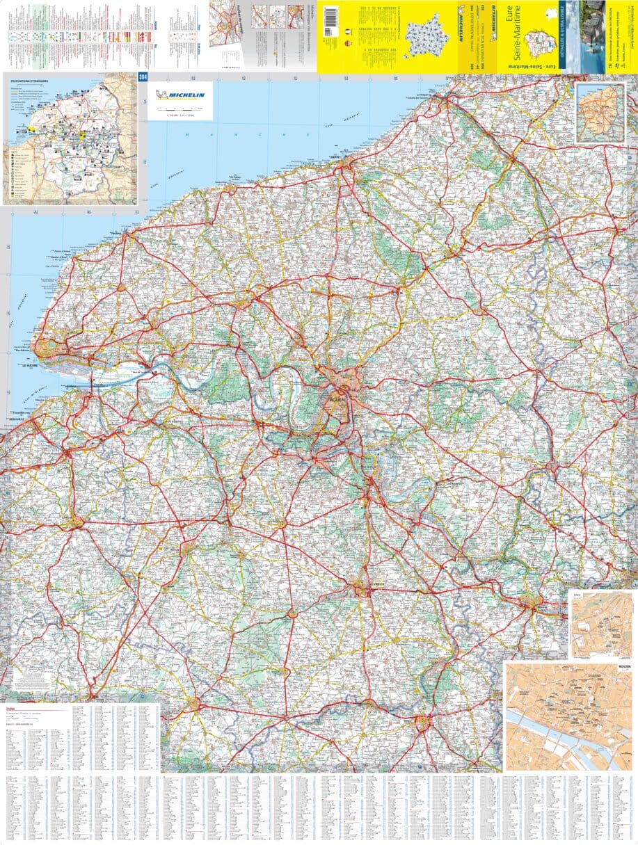 Carte départementale n° 304 - Eure & Seine-Maritime | Michelin carte pliée Michelin 