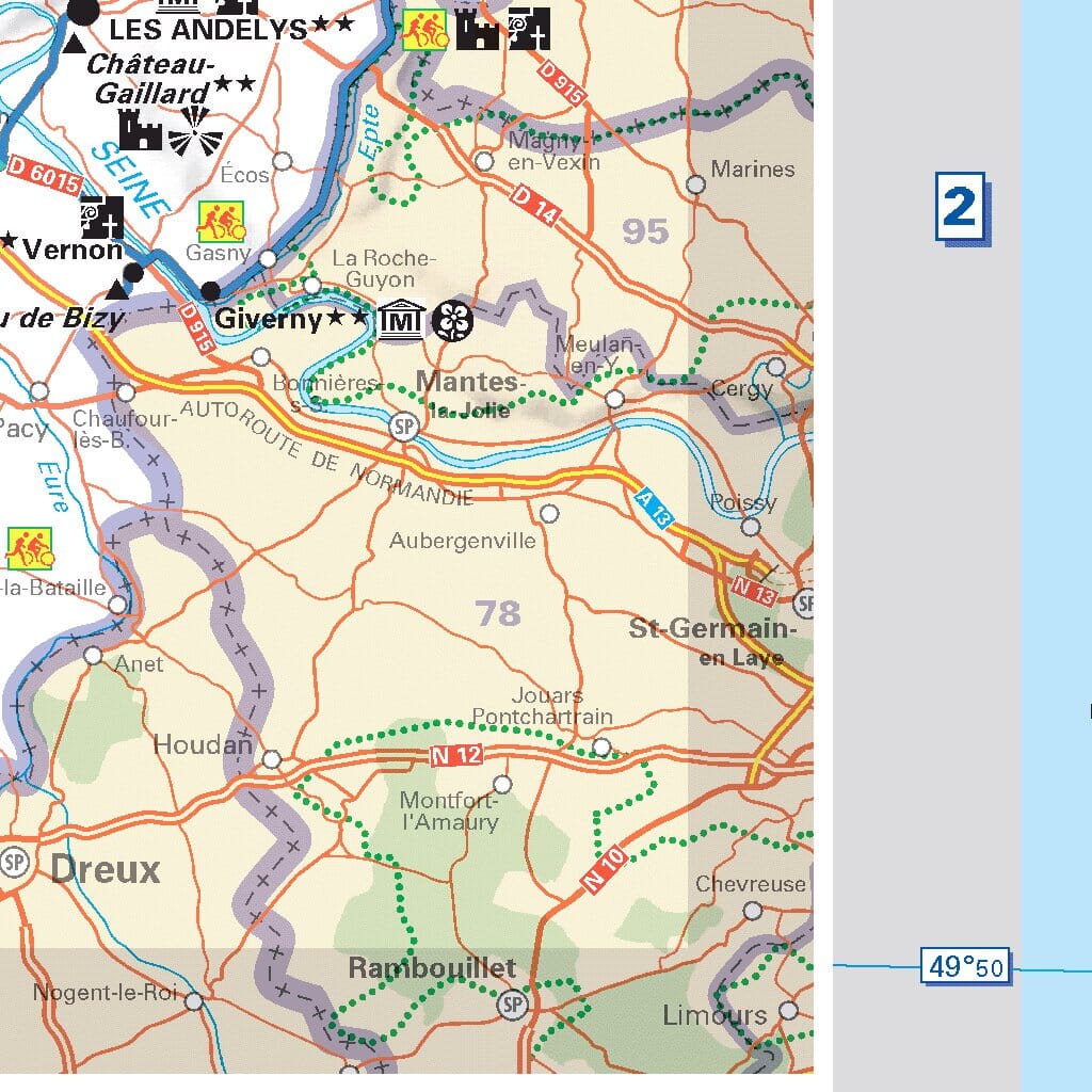 Carte départementale n° 304 - Eure & Seine-Maritime | Michelin carte pliée Michelin 