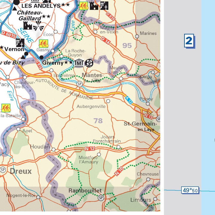 Carte départementale n° 304 - Eure & Seine-Maritime | Michelin carte pliée Michelin 