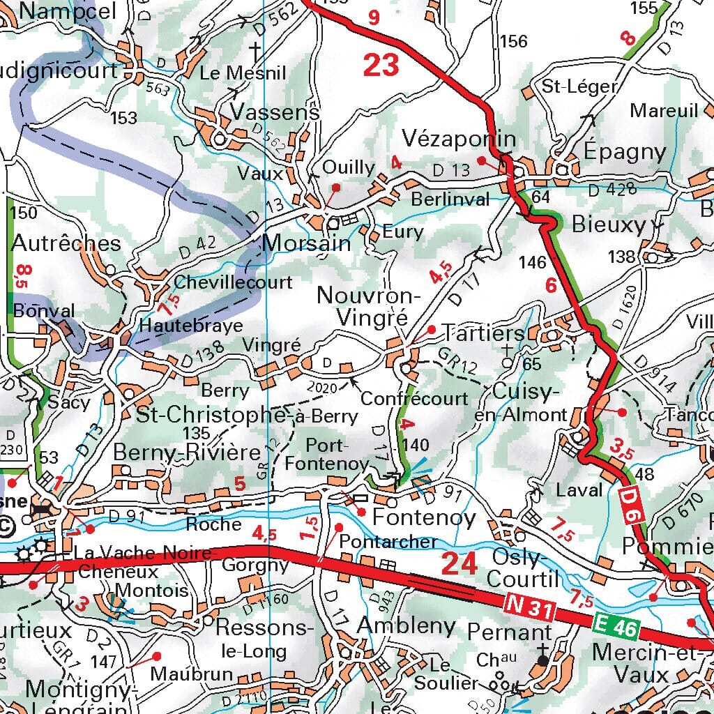 Carte départementale n° 305 - Oise, Paris, Val d'Oise | Michelin carte routière Michelin