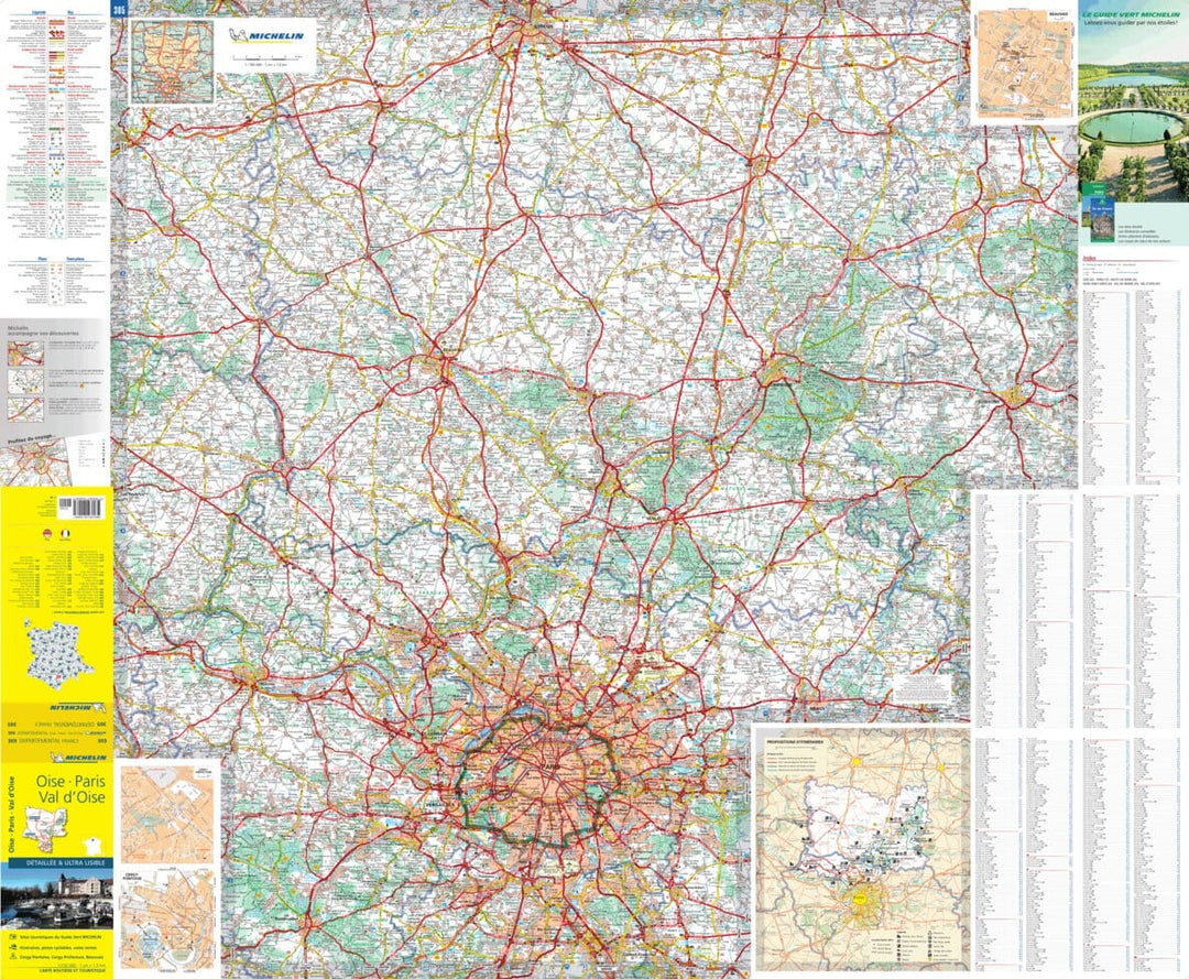 Carte départementale n° 305 - Oise, Paris, Val d'Oise | Michelin carte pliée Michelin 