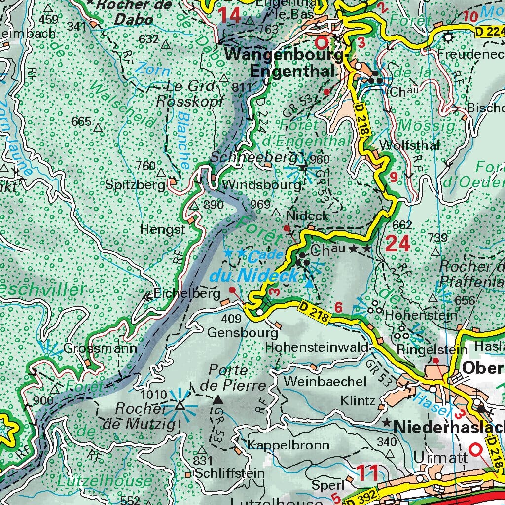 Carte départementale n° 307 - Meurthe et Moselle, Meuse & Moselle | Michelin carte routière Michelin