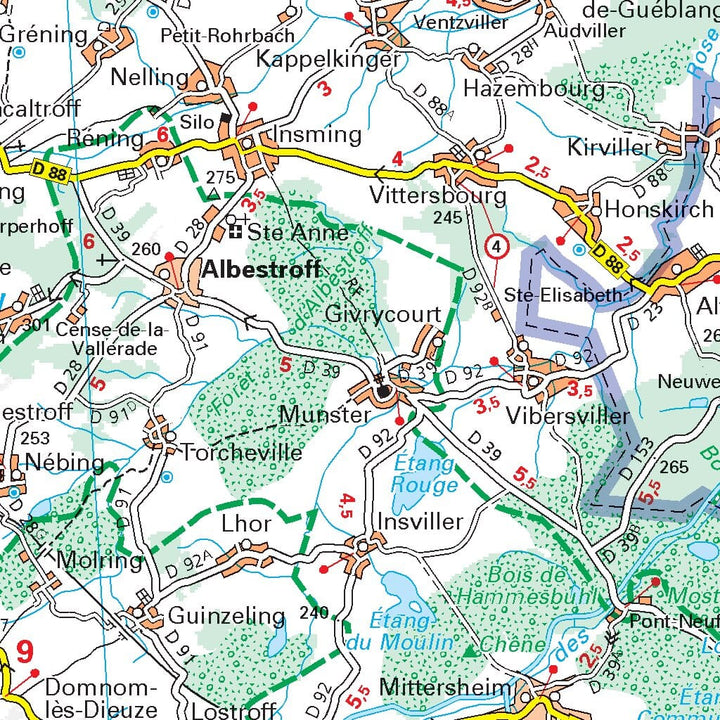 Carte départementale n° 307 - Meurthe et Moselle, Meuse & Moselle | Michelin carte pliée Michelin 