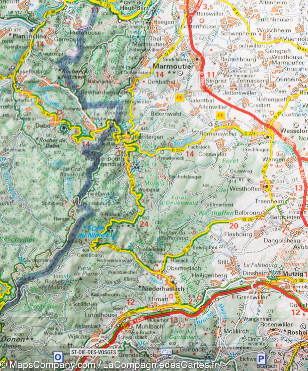 Carte départementale n° 307 - Meurthe et Moselle, Meuse & Moselle | Michelin carte routière Michelin