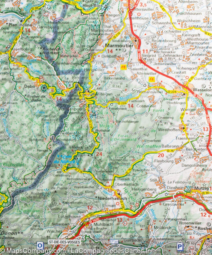Carte départementale n° 307 - Meurthe et Moselle, Meuse & Moselle | Michelin carte pliée Michelin 