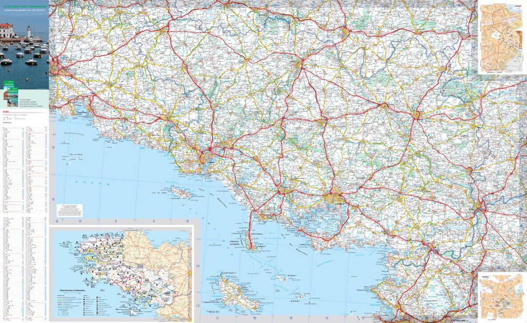 Carte départementale n° 308 - Finistère & Morbihan | Michelin carte pliée Michelin 