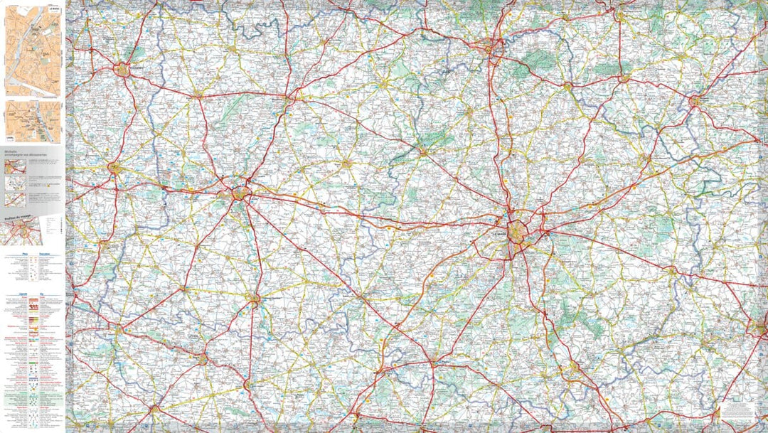 Carte départementale n° 310 - Mayenne, Orne & Sarthe | Michelin carte pliée Michelin 
