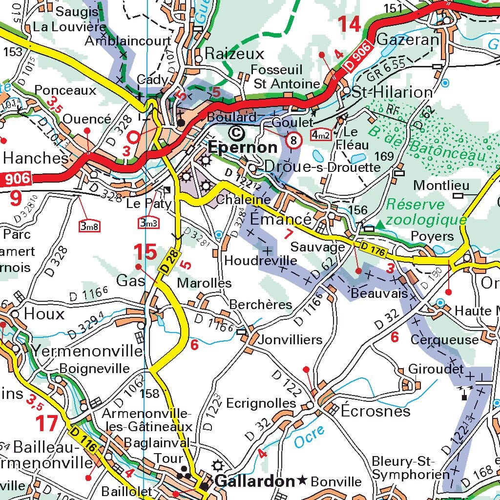 Carte départementale n° 311 - Eure-et-Loir, Paris & Yvelines | Michelin carte routière Michelin