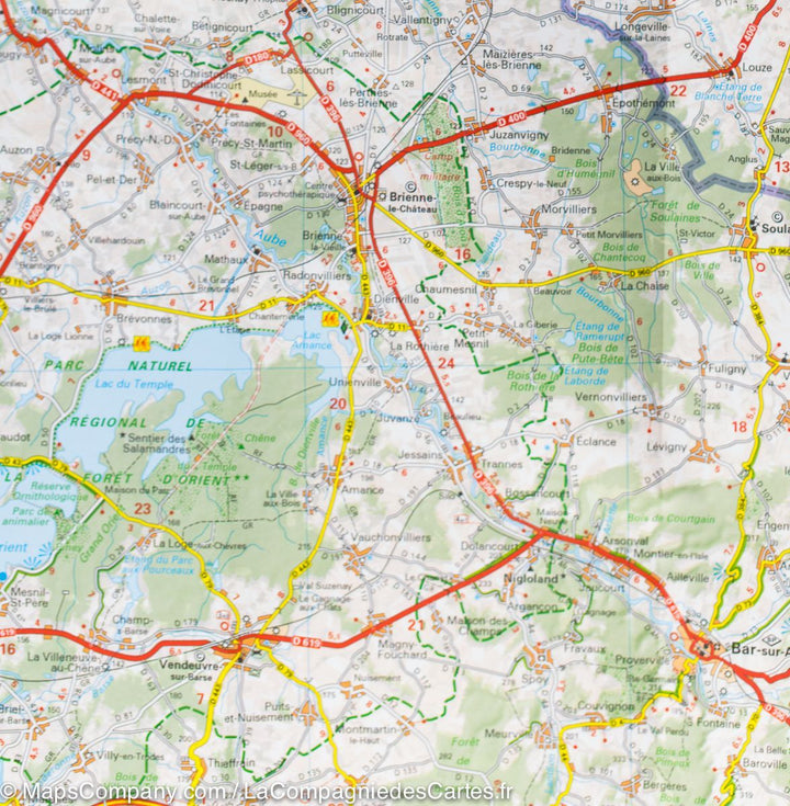 Carte départementale n° 313 - Aube & Haute-Marne | Michelin carte pliée Michelin 