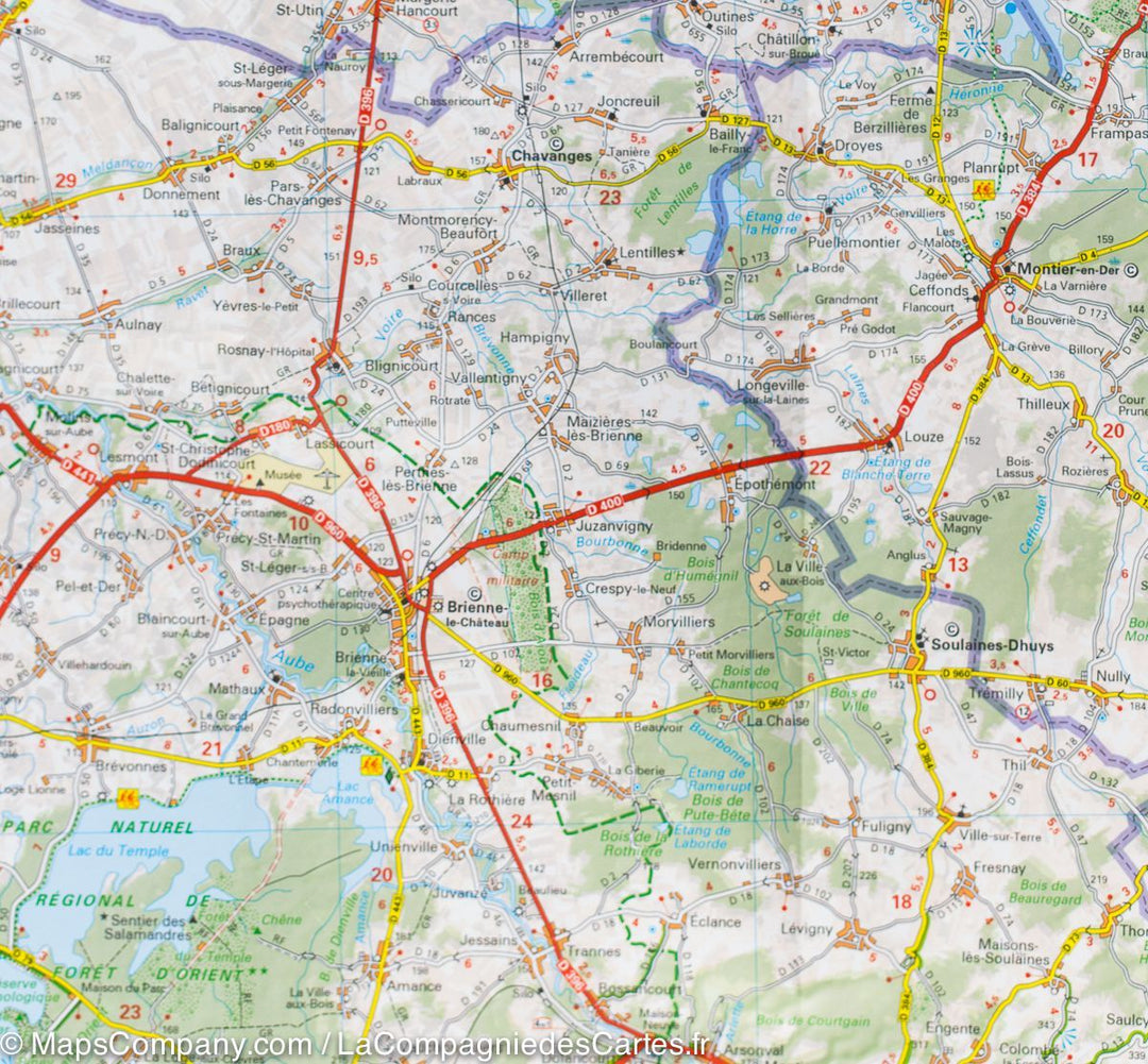 Carte départementale n° 313 - Aube & Haute-Marne | Michelin carte pliée Michelin 