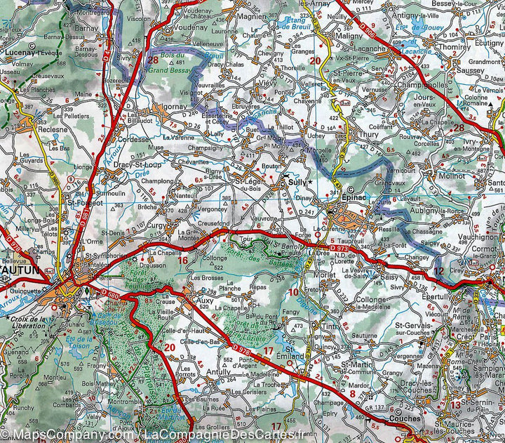 Carte départementale n° 314 - Haute-Saône & Vosges | Michelin carte pliée Michelin 