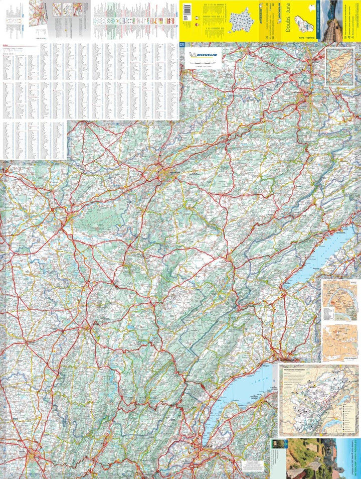 Carte départementale n° 321 - Doubs, Jura | Michelin carte pliée Michelin 
