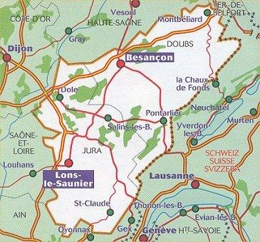 Carte départementale n° 321 - Doubs, Jura | Michelin carte routière Michelin