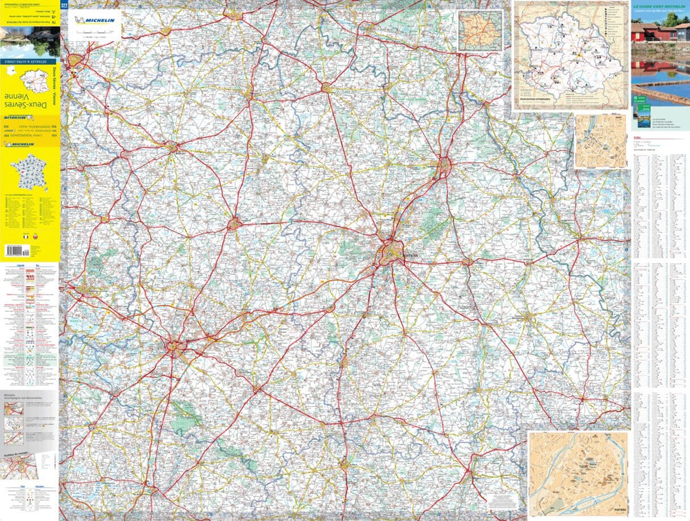 Carte départementale n° 322 - Deux-Sèvres & Vienne | Michelin carte pliée Michelin 