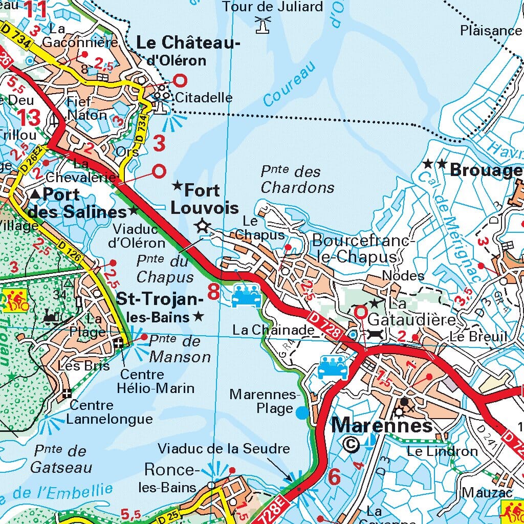 Carte départementale n° 324 - Charente & Charente-Maritime | Michelin carte routière Michelin
