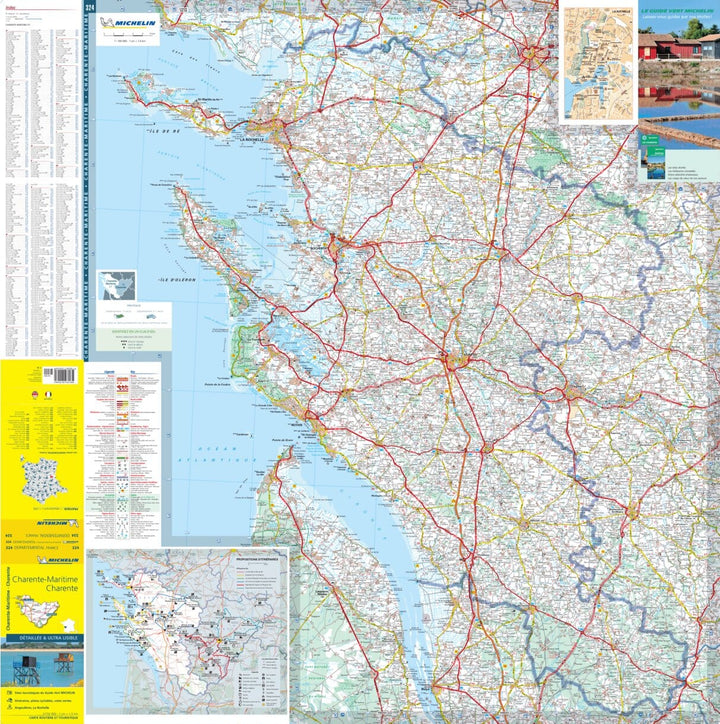 Carte départementale n° 324 - Charente & Charente-Maritime | Michelin carte pliée Michelin 
