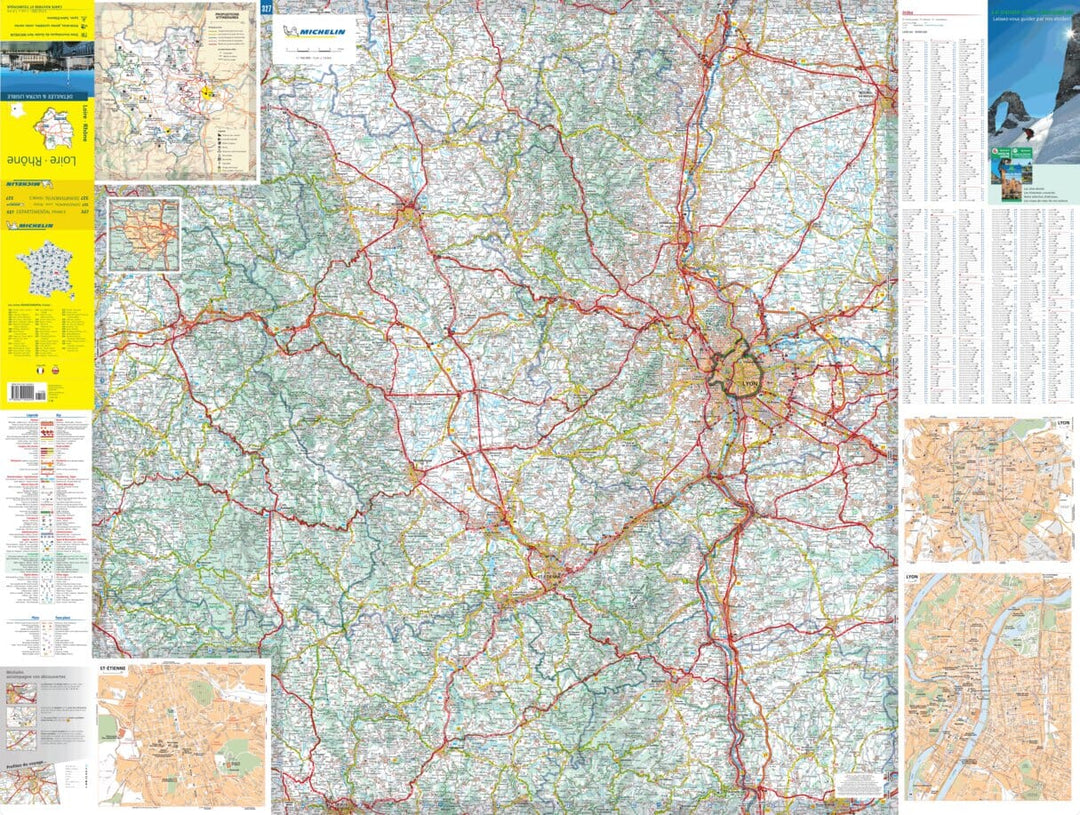 Carte départementale n° 327 - Loire & Rhône | Michelin carte pliée Michelin 
