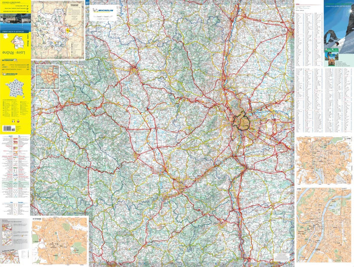 Carte départementale n° 327 - Loire & Rhône | Michelin carte pliée Michelin 