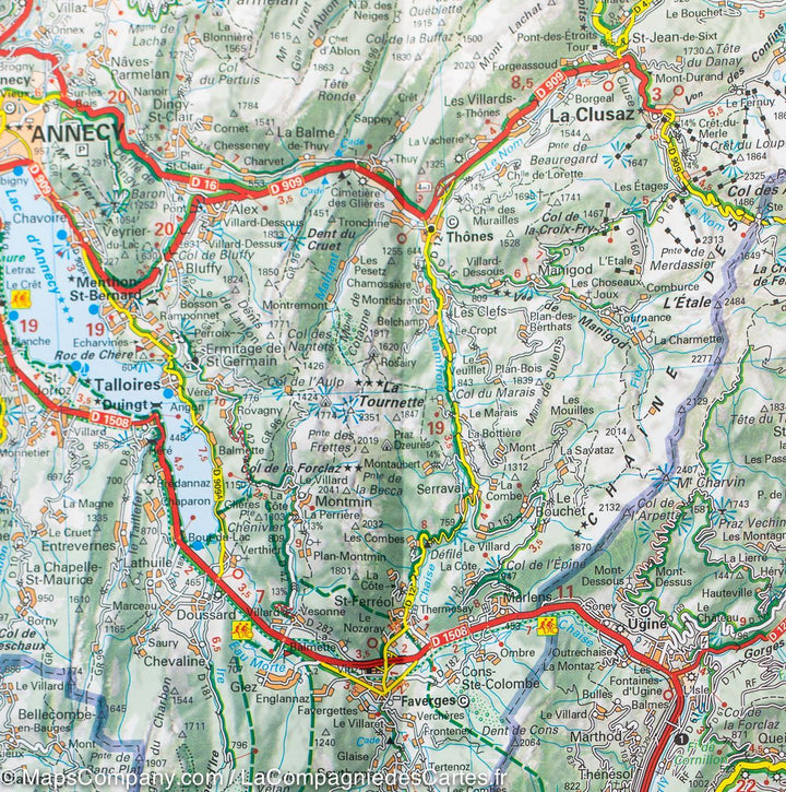 Carte départementale n° 328 - Ain & Haute-Savoie | Michelin carte pliée Michelin 