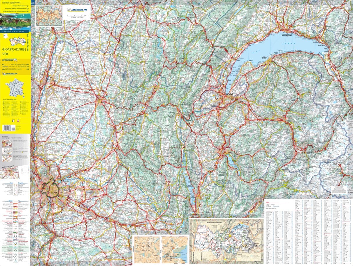 Carte départementale n° 328 - Ain & Haute-Savoie | Michelin carte routière Michelin